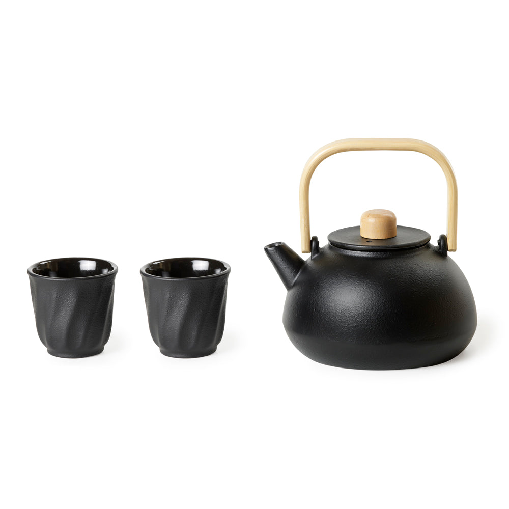 Set Iron Teapot Shibui