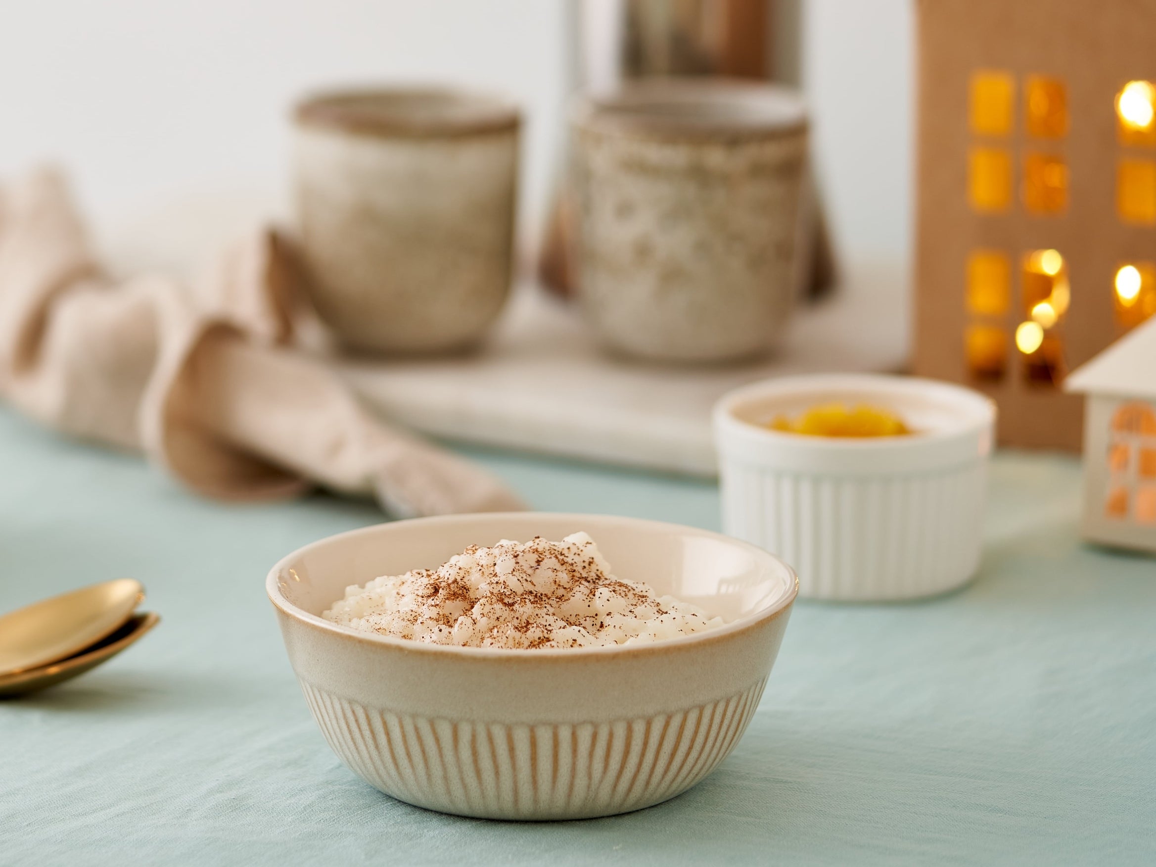 Receta navideña de arroz con leche y matcha