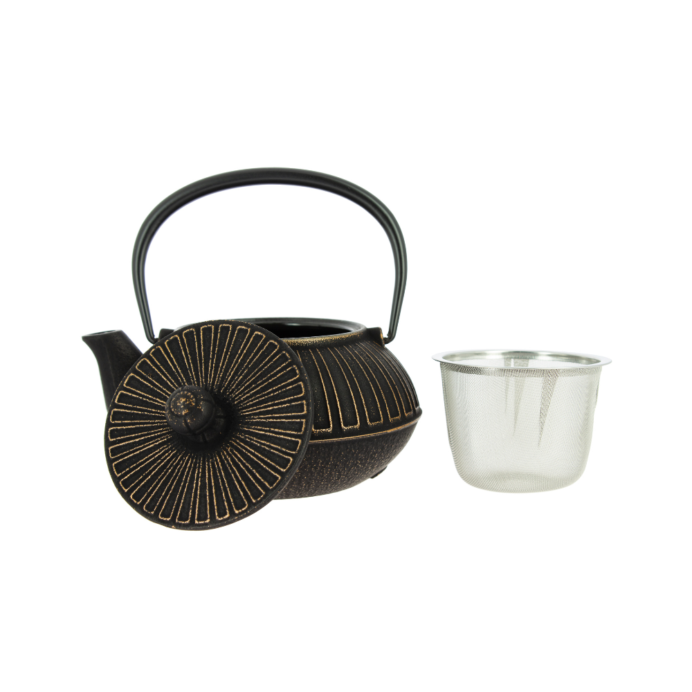 Black-Gold Kiku Teapot 650 ml