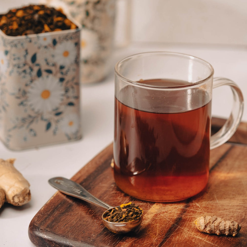 Thé Rouge (Pu Erh) Red Curcuma Latte