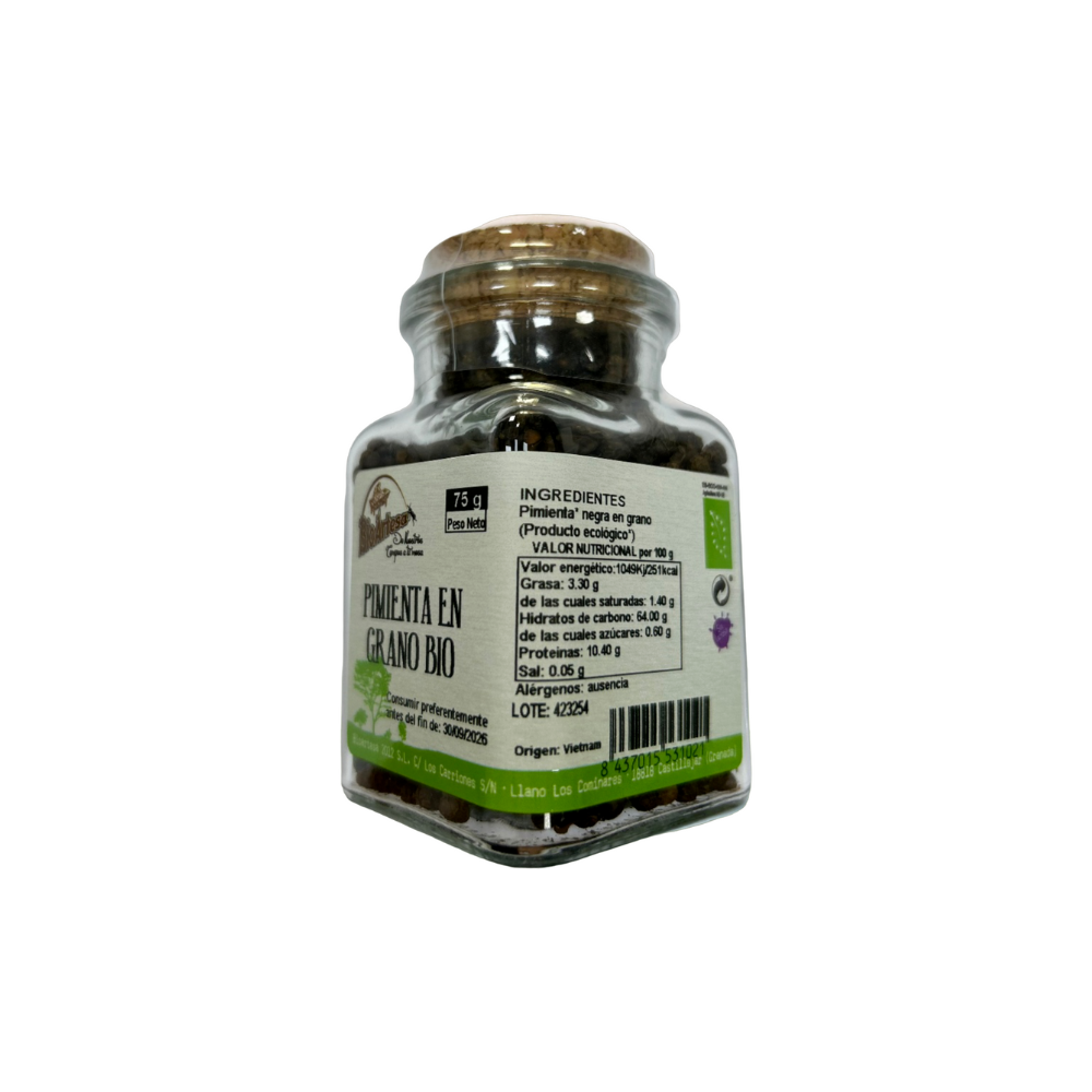 Pebre negre en gra Orgànic 75 g