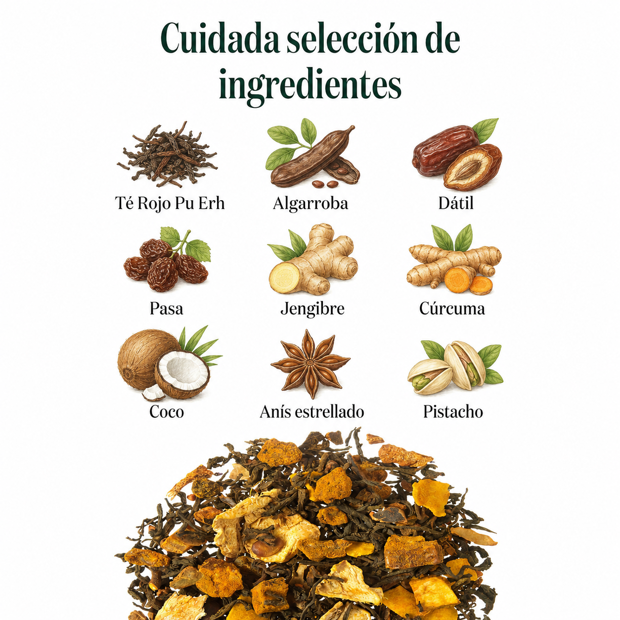 Té Rojo (Pu Erh) Red Curcuma Latte
