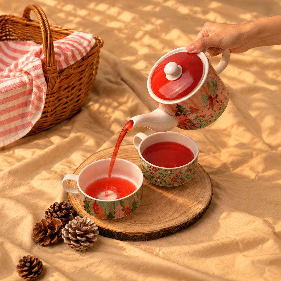 Théière et tasses Tea for Two Red Hood