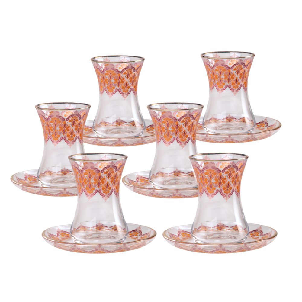 Set Turkish Glasses Paisley